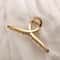 Elegant Gold Color Hollow Geometric Hair Claw for Women Metal Hairpin, Fashion Hair Accessories