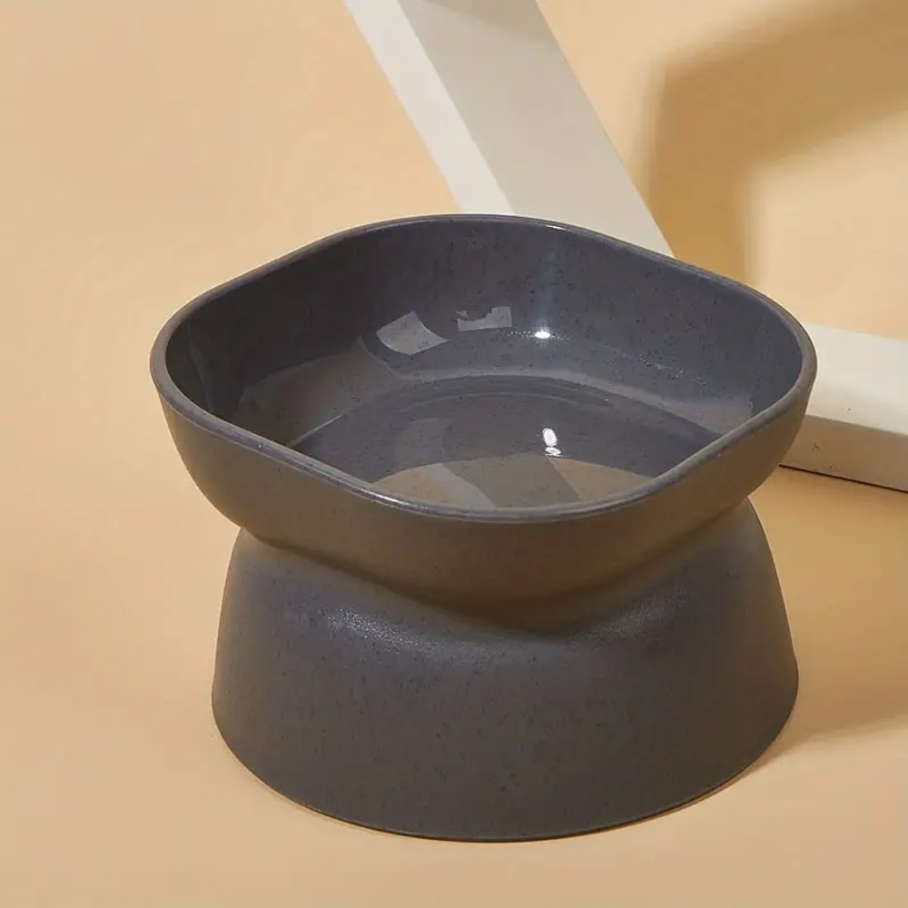 Classic Neck Protection Cat Bowl AntiRollover HighFoot Large Opening Plastic Pet Dish 6