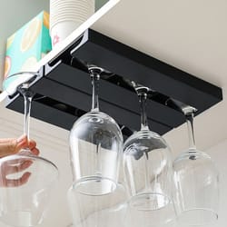 space-saving stemware wall display reinforced plastic wine glass holder for kitchen & bar storage