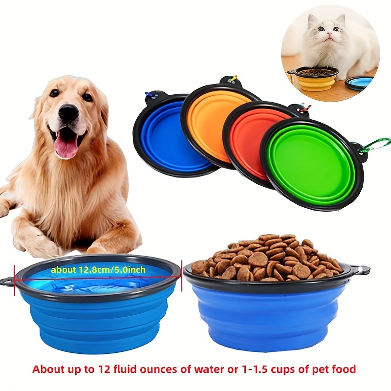Portable Collapsible Pet Food Bowl Durable Silicone Cat Dog Travel Water And Food Dish 2