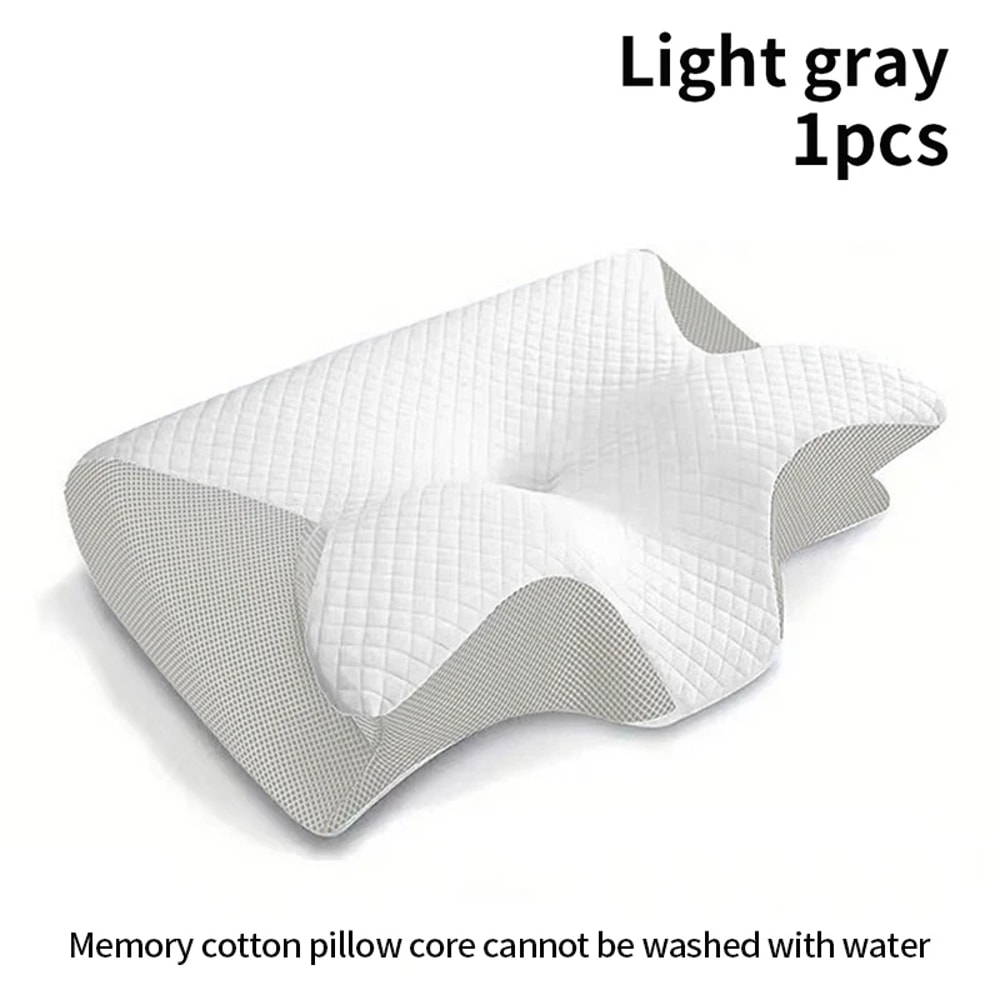 Ergonomic Memory Foam Pillow for Better Sleep Neck Support, Cervical Orthopedic Travel Pillow
