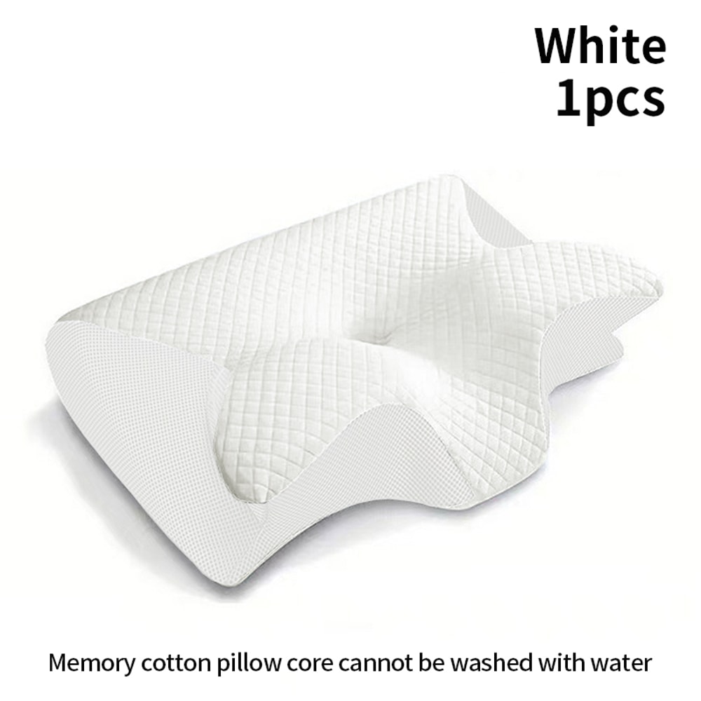 Ergonomic Memory Foam Pillow for Better Sleep Neck Support, Cervical Orthopedic Travel Pillow