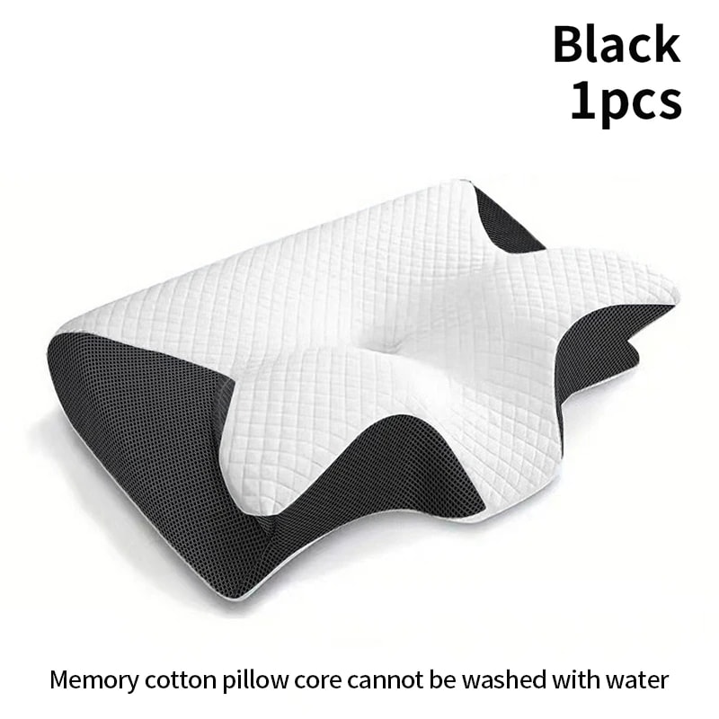 Ergonomic Memory Foam Pillow for Better Sleep Neck Support, Cervical Orthopedic Travel Pillow