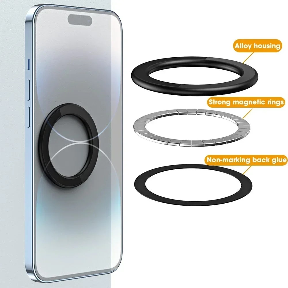MagSafe Magnetic Ring Holder For IPhone Strong Adhesive Cellphone Wall Mount Stand For Phones And 0