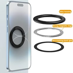magsafe magnetic ring holder for iphone | strong adhesive cellphone wall mount stand for phones and tablets
