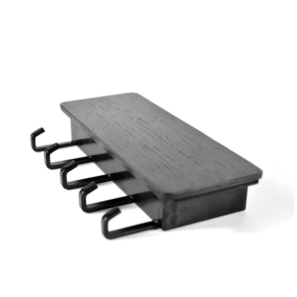 Bamboo Wall Hanging Key Rack Hooks for Coats, Keys & Home Organization