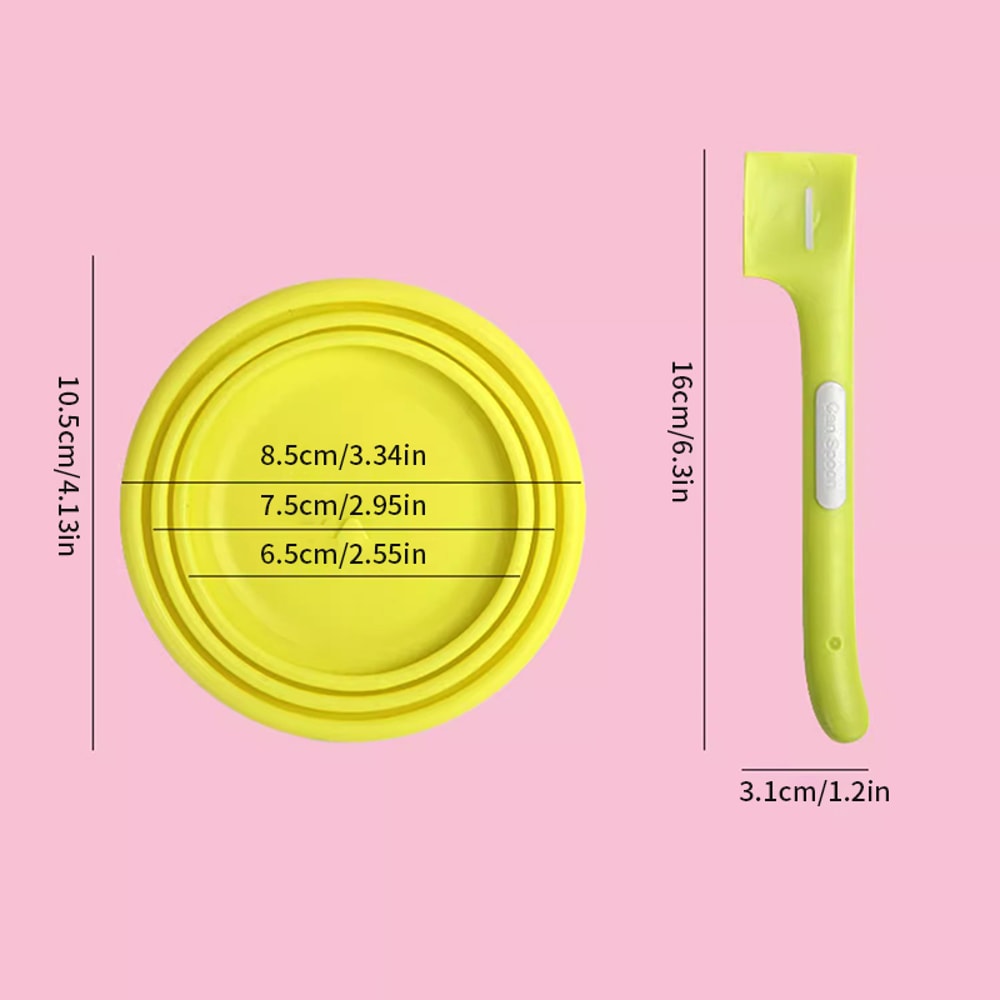 Pet Food Spoon with Lid and Long Handle for Easy Serving Ideal for Wet and Canned Food for Cats and Dogs