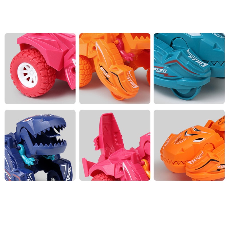 Transforming Car Model Toy for Boys One-Step Collision Action Mini Vehicle Gift for Kids