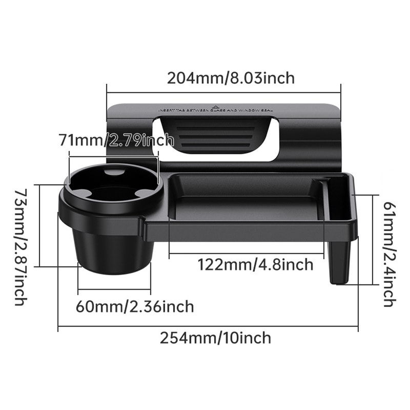 Multi-Functional Car Organizer with Cup Holder Window Storage Pocket & Hanging Rack for Car Interior