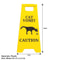 Funny Cat Vomit Sign Bright Yellow Yard Sign for Dogs & Cats