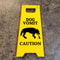 Funny Cat Vomit Sign Bright Yellow Yard Sign for Dogs & Cats