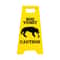 Funny Cat Vomit Sign Bright Yellow Yard Sign for Dogs & Cats