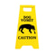 Funny Cat Vomit Sign Bright Yellow Yard Sign for Dogs & Cats