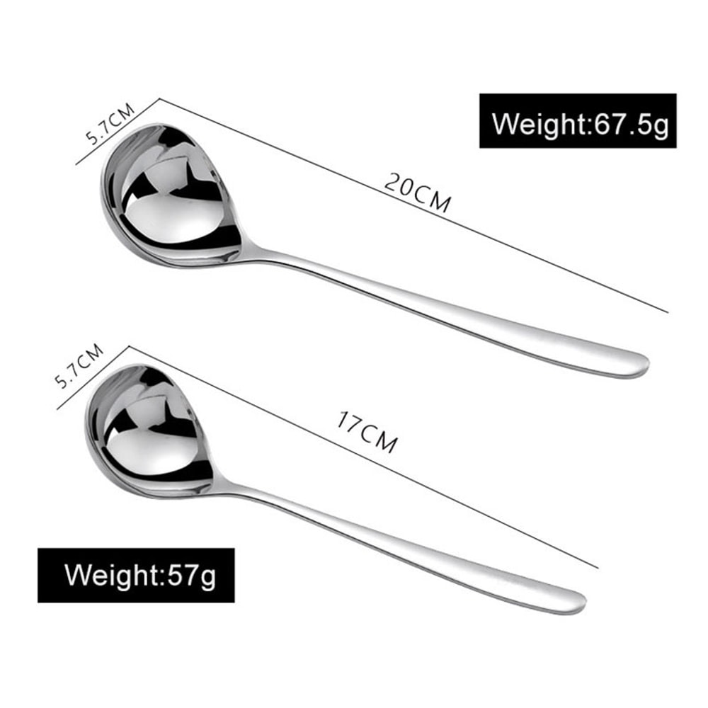 Stainless Steel Long Handle Soup Ladle Thickened Hot Pot Spoon for Hotel, Home Kitchen Use