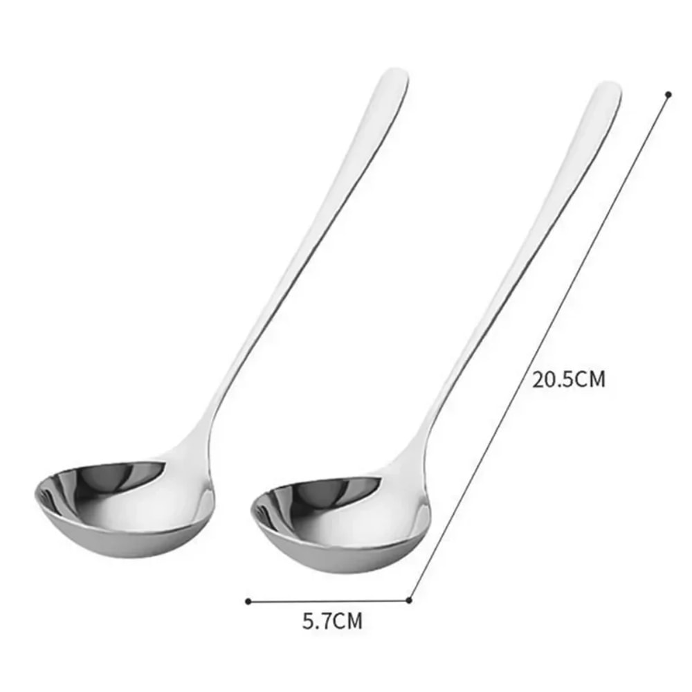 Stainless Steel Long Handle Soup Spoon Premium Hot Pot Scooper Colander For Kitchen Dining 7