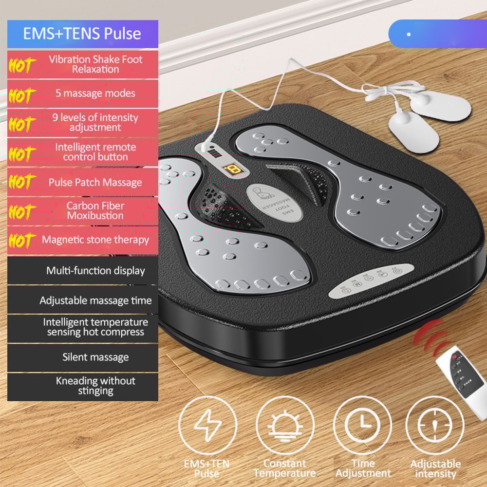 Adjustable Electric Leg Massager Machine Deep Vibration Therapy With Heat Remote 5