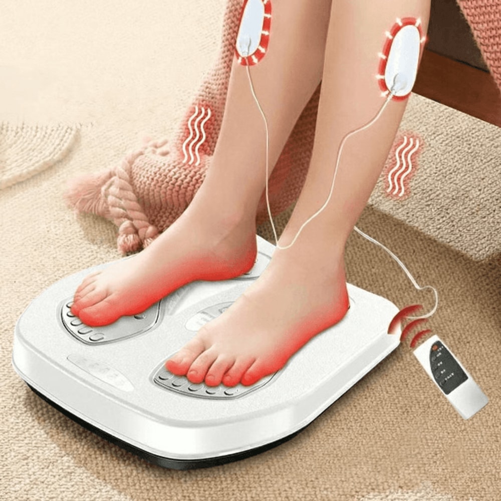 Adjustable Electric Leg Massager Machine Deep Vibration Therapy With Heat Remote 8