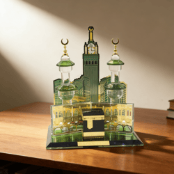 islamic table decor kaba clock tower replica muslim home & car for ramadan & eid, perfect islamic gift