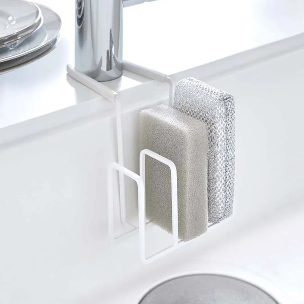 Kitchen Faucet Drain Rack – Steel Wire Sponge Storage & Hanging Basket Rack