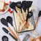 Silicone Cooking Utensils Set for Non-stick Cookware, Heat-Resistant Black Kitchen Tools