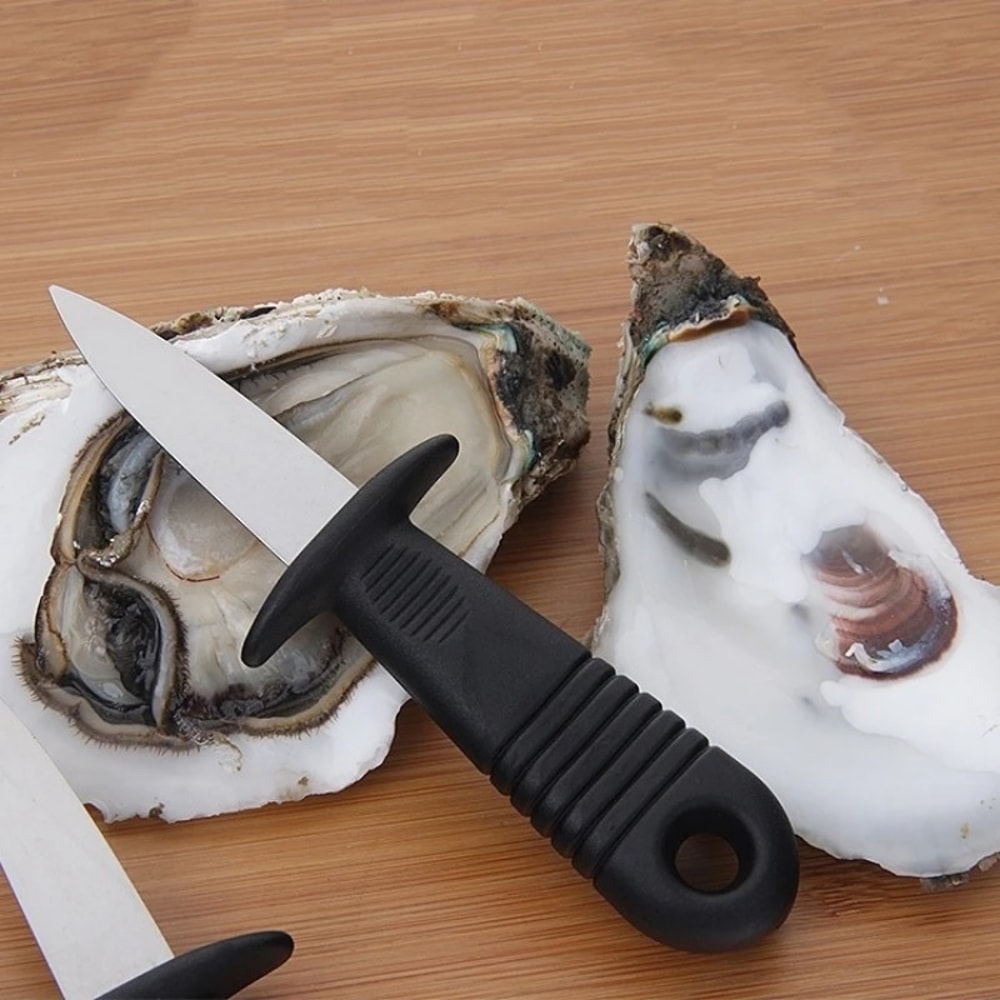 Stainless Steel Oyster Knife - Multifunctional Shell Opening Tool for Oysters & Seafood