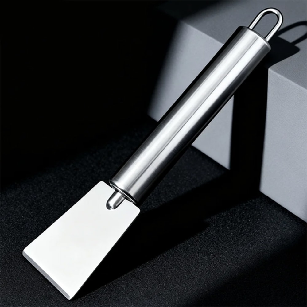 Stainless Steel Kitchen Cleaning Scraper for Stubborn Stains on Pots, Stoves, Tiles, and Grills