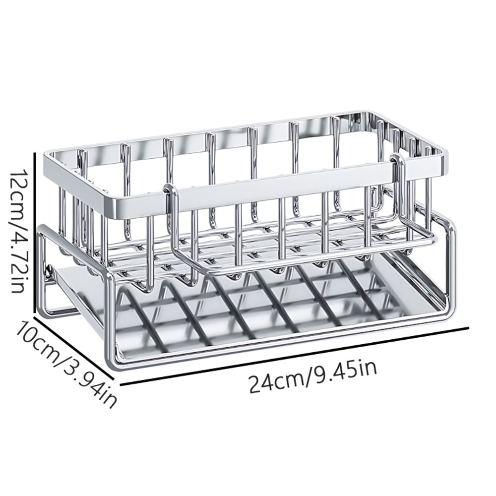 Drill-Free Multi-Layer Kitchen Storage Rack Adjustable Wall-Mounted Spice Rack for Space-Saving Storage