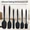 Silicone Kitchen Scraper & Spatula Set Premium Non-Integrated Baking Tools with Oil Brush for Easy Baking & Cooking