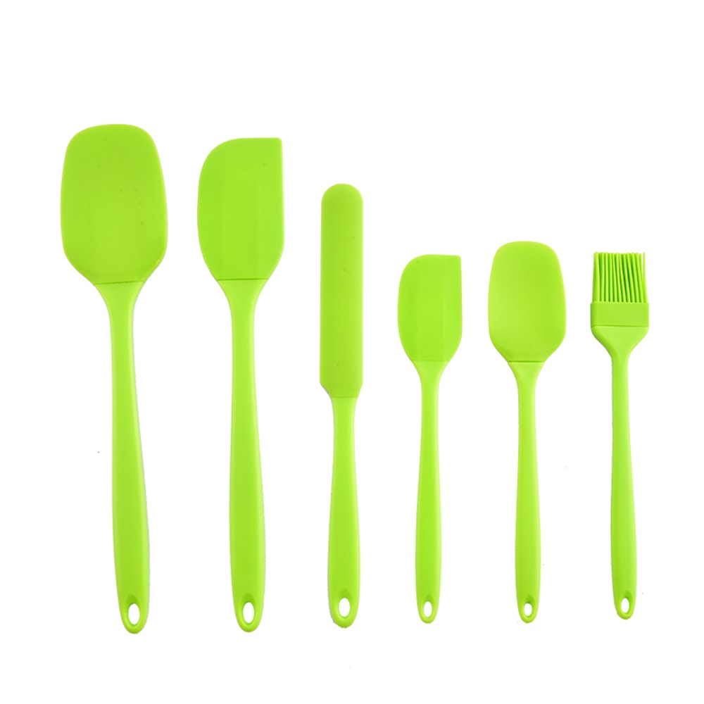 Silicone Kitchen Scraper & Spatula Set Premium Non-Integrated Baking Tools with Oil Brush for Easy Baking & Cooking