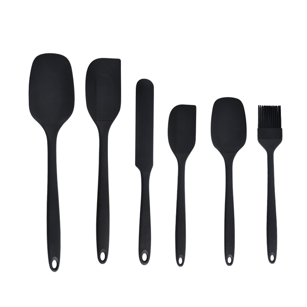 Silicone Kitchen Scraper & Spatula Set Premium Non-Integrated Baking Tools with Oil Brush for Easy Baking & Cooking