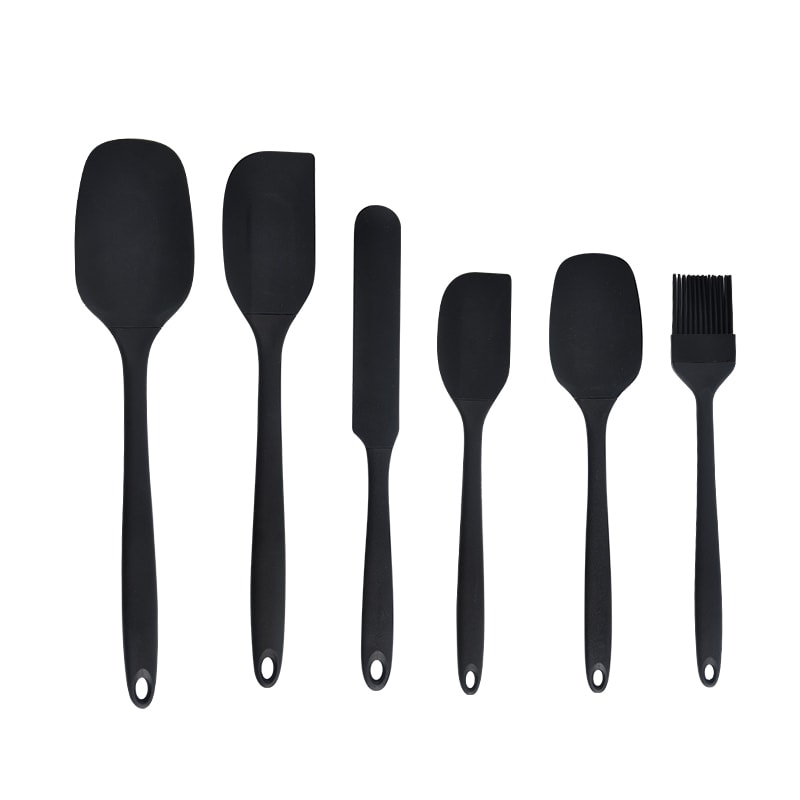 Silicone Kitchen Scraper & Spatula Set Premium Non-Integrated Baking Tools with Oil Brush for Easy Baking & Cooking