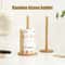 Wooden Paper Towel Holder for Kitchen & Bathroom Vertical Stand for Tissue Rolls