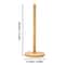 Wooden Paper Towel Holder for Kitchen & Bathroom Vertical Stand for Tissue Rolls