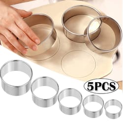 round stainless steel biscuit mold – diy pastry & dumpling cutter for baking