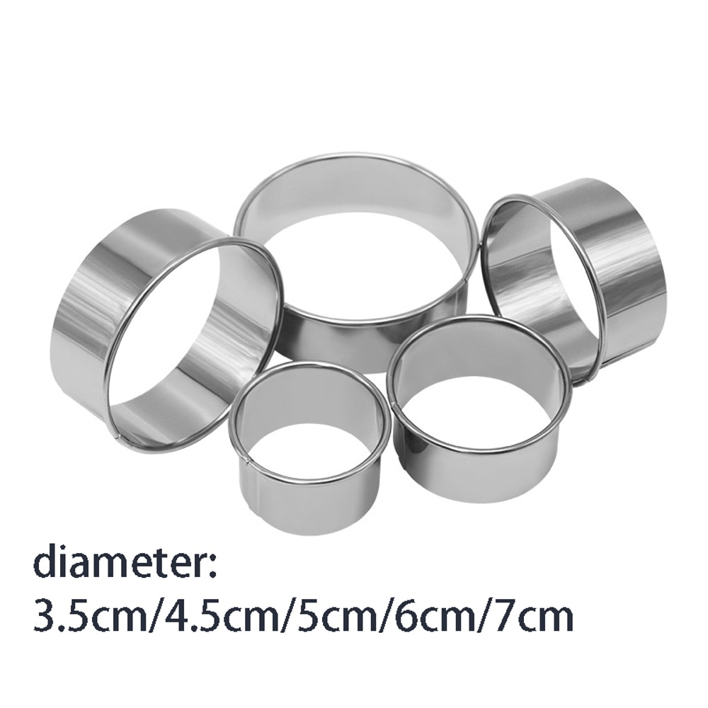 Round Stainless Steel Biscuit Mold – DIY Pastry & Dumpling Cutter for Baking