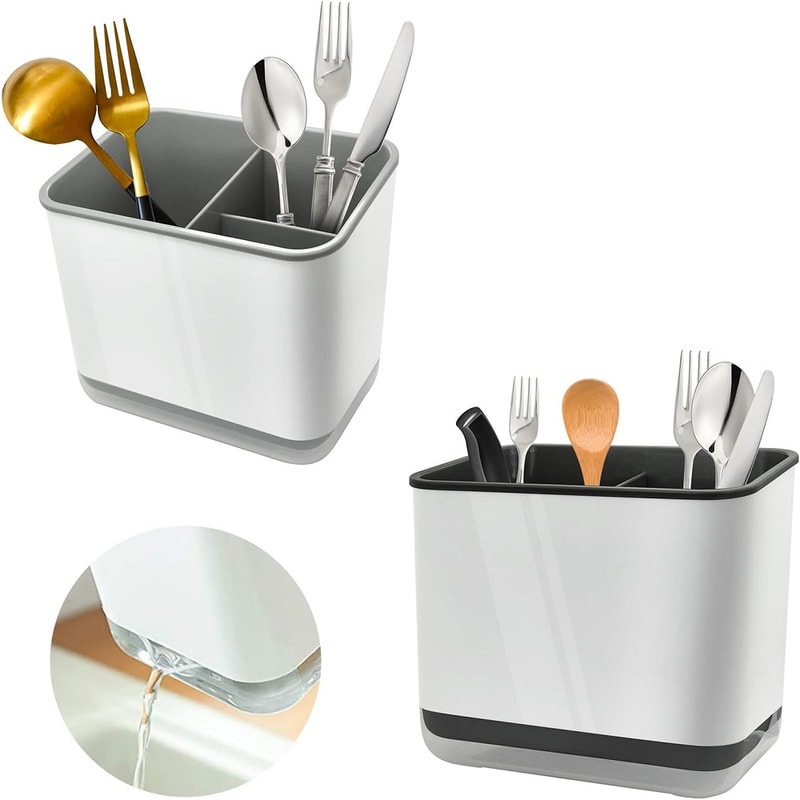 Double-Layer Detachable Chopstick Holder & Cutlery Organizer Compact Kitchen Storage Rack
