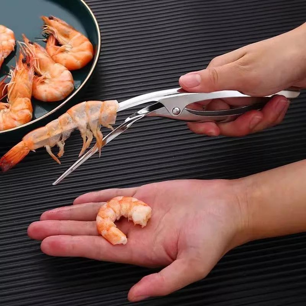 Stainless Steel Shrimp Peeler Efficient Sheller & Lobster Removal Tool for Home Kitchen