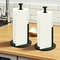 Stainless Steel Paper Towel Holder with Weighted Base Space Saving Kitchen Organizer