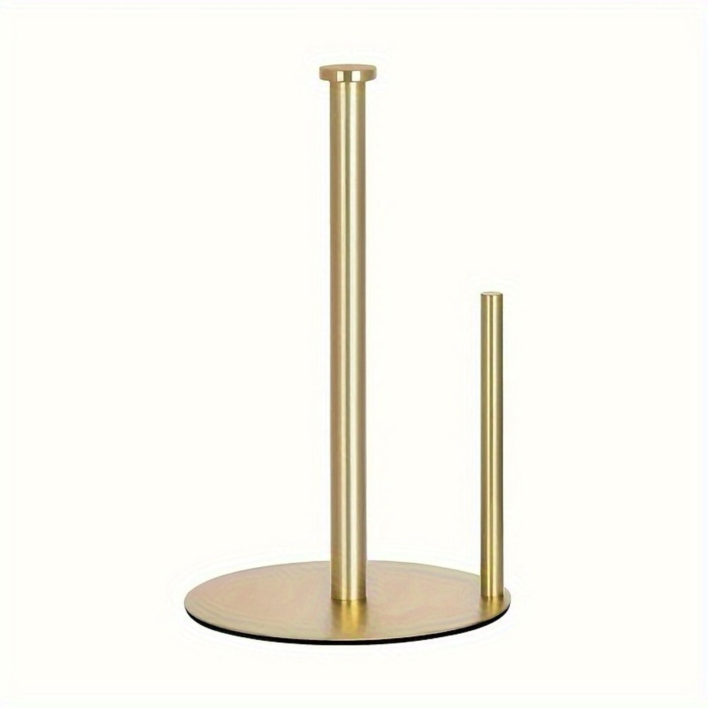 Stainless Steel Paper Towel Holder with Weighted Base Space Saving Kitchen Organizer