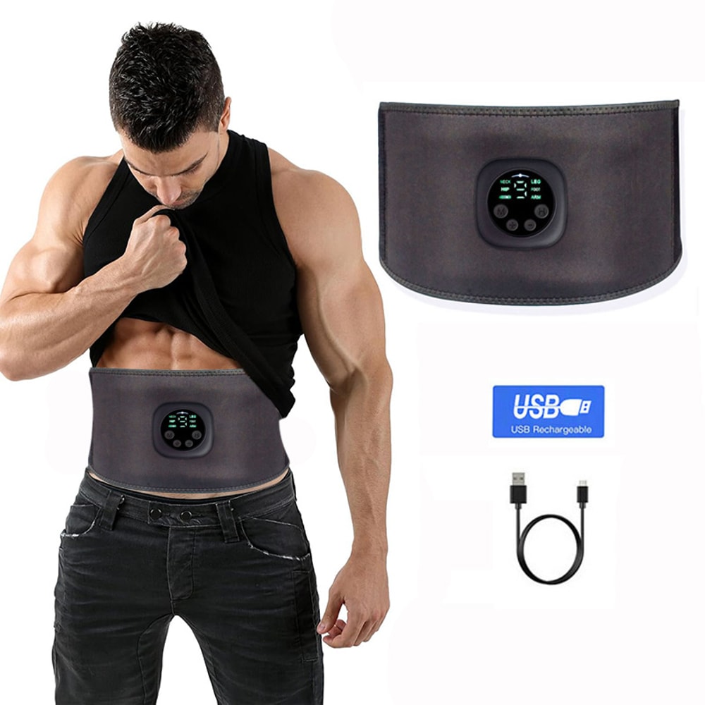 EMS Muscle Stimulator Abdominal Toning Belt Smart Abs Trainer for Weight Loss & Home Fitness