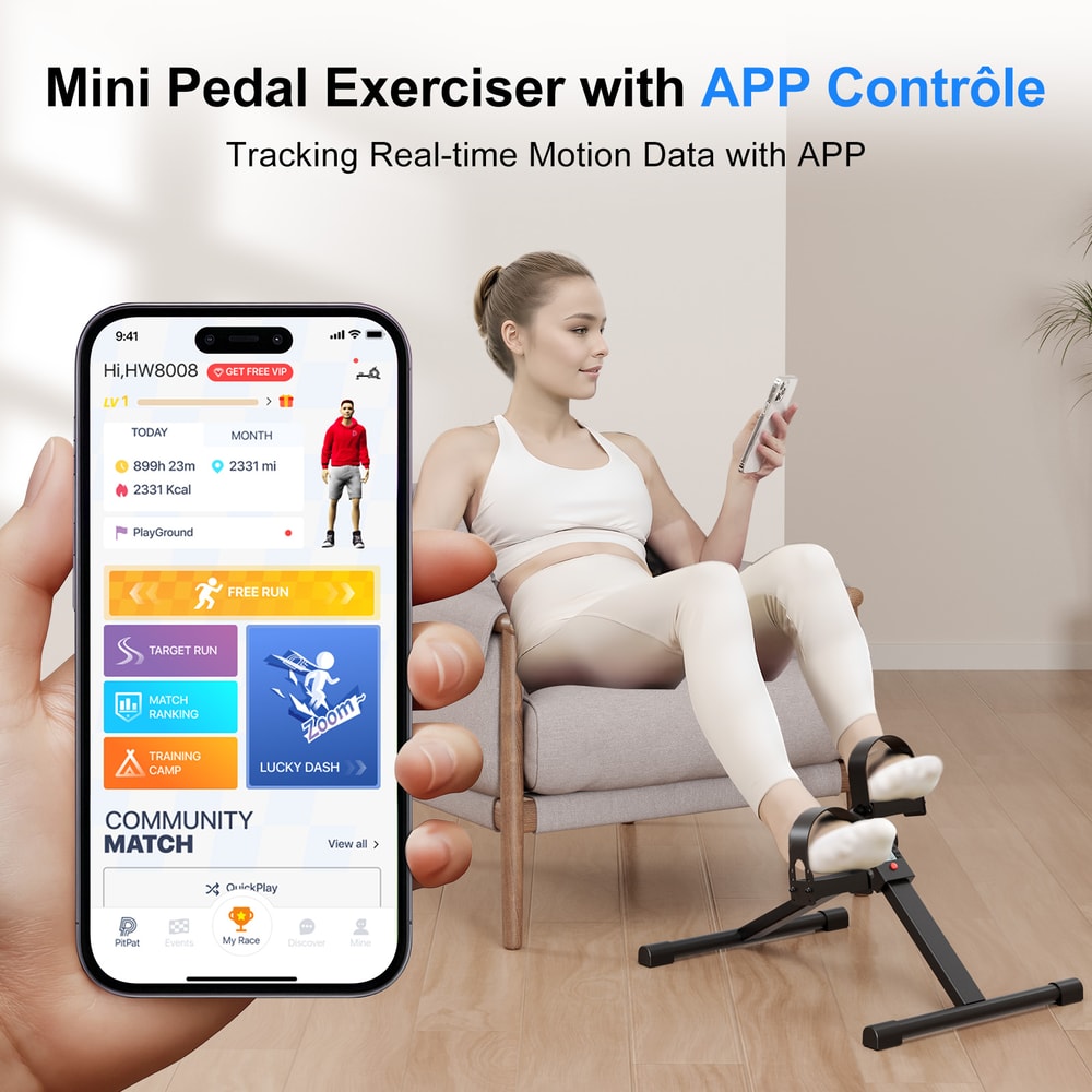 nder Desk Mini Exercise Bike with Electronic Display Leg & Arm Pedal Exerciser for Home & Office Use