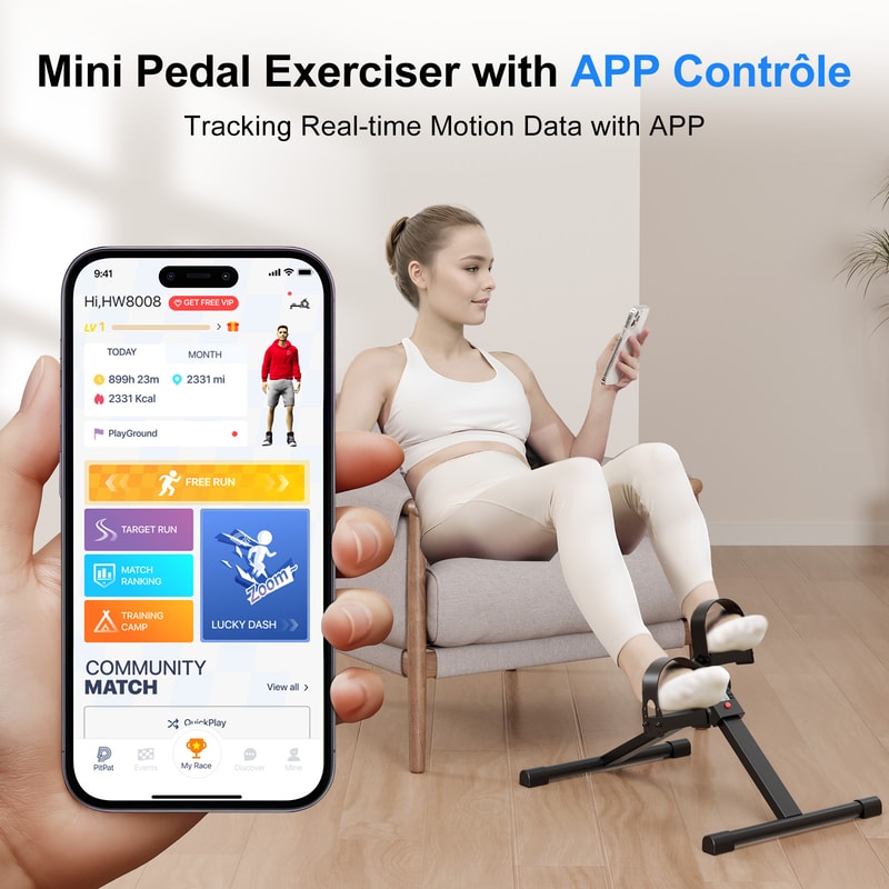 nder Desk Mini Exercise Bike with Electronic Display Leg & Arm Pedal Exerciser for Home & Office Use