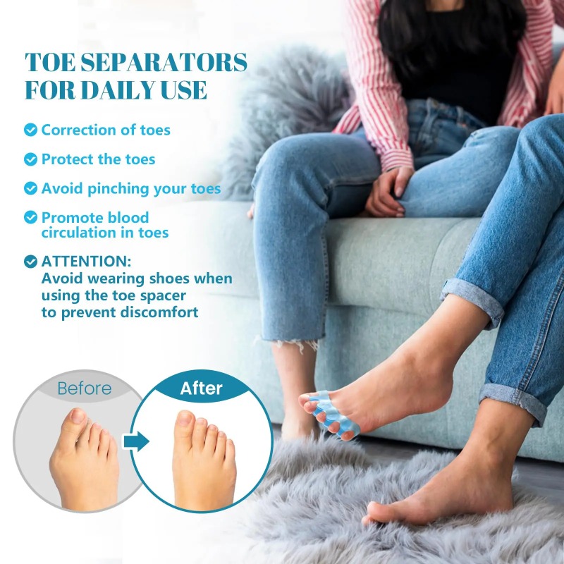 Doctor Recommended Toe Separators for Bunion Pain & Plantar Fasciitis Toe Straightener for Improved Mobility