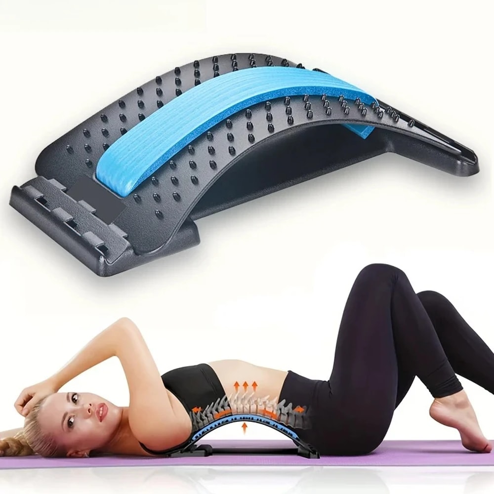 Adjustable Back Stretcher Massager for Lumbar & Neck Support
