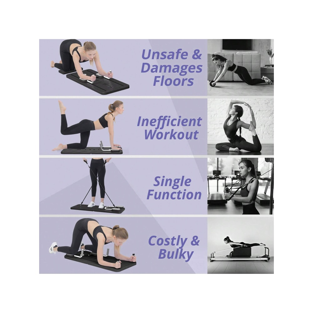 Foldable Pilates Board Multifunctional Abdominal Trainer For Home Gym Workouts 4