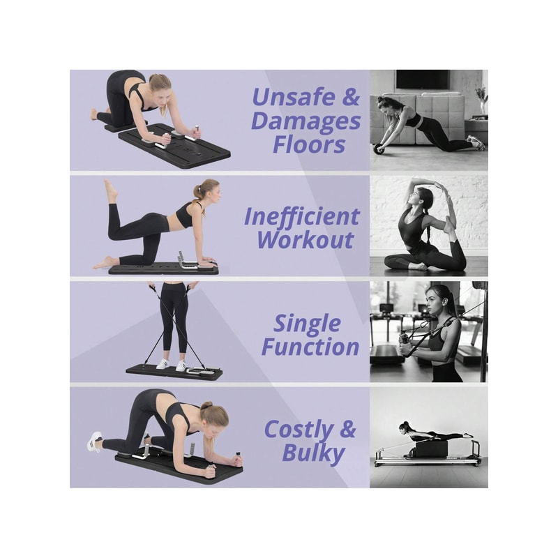 Foldable Pilates Board Multifunctional Abdominal Trainer For Home Gym Workouts 4
