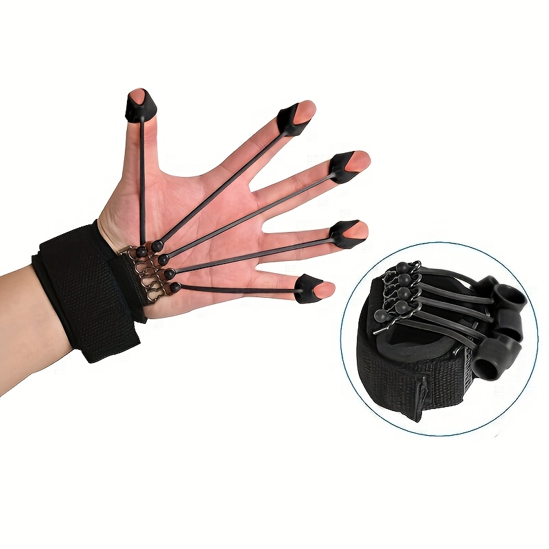 Finger Extensor Exerciser Adjustable Resistance Hand Grip Strengthener, Silicone Hand Expander for Enhanced Strength