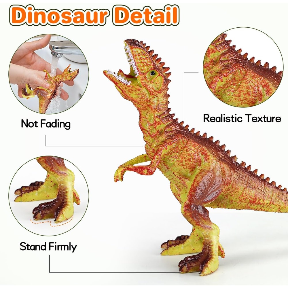 Toy Set with Storage Box, Kids Dinosaur Figurines, World of Dinosaurs Toys Gift