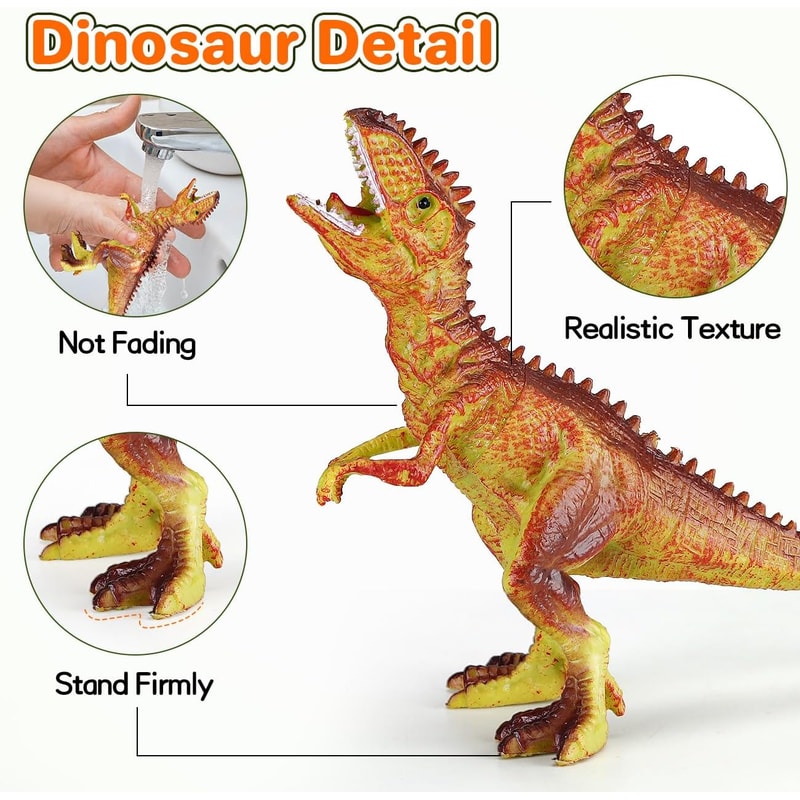 Toy Set with Storage Box, Kids Dinosaur Figurines, World of Dinosaurs Toys Gift