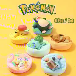 pikachu & bulbasaur anime figures - starry dream series action figures, perfect cartoon birthday gift